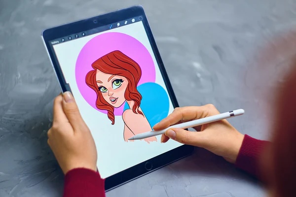 Digital drawing and animation created on a tablet in the afternoon camp session